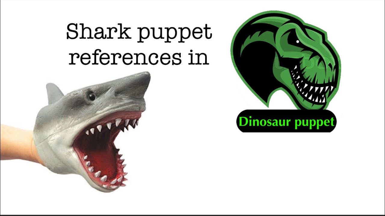 Dinosaur puppet tribute to youtube - shark puppet references in ...