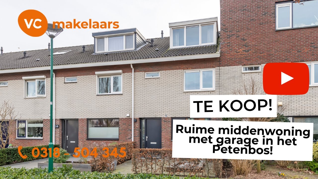 Middenwoning met veranda en garage in het Petenbos in Veenendaal YouTube
