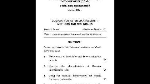 CDM - 2  June 2021 Question Paper