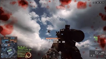 Battlefield 4 No scope Head shot on Heli Pilot