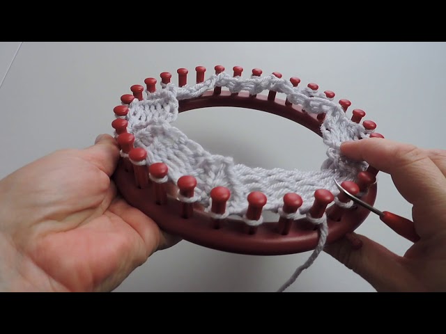 How to loom knit a Scarf Step by Step for Beginners. VERY Detailed use  round or long loom. Loomahat 