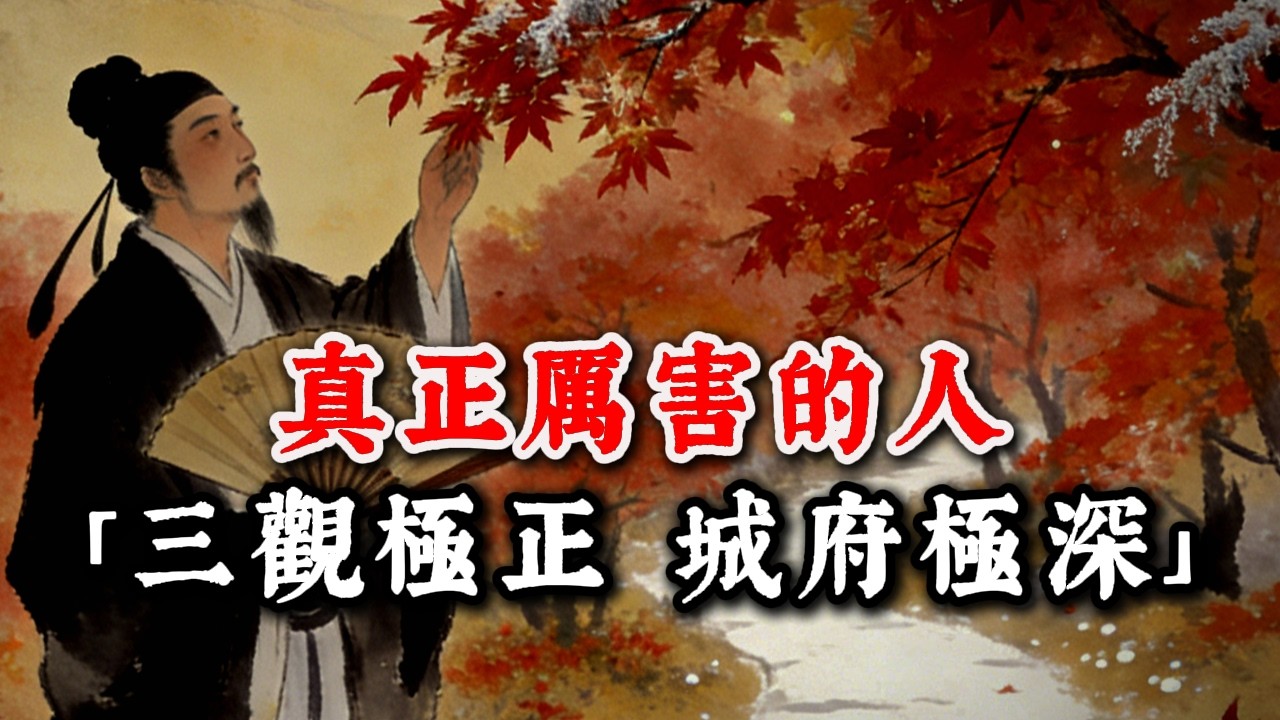 真正厲害的人，「三觀極正，城府極深」#智慧 #人生感悟 #人間心理 #人情世故 #情感 #底層邏輯 #心理學 #谋略智慧