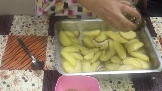 بطاطس ويدجز صحية و حارة  فى الفرن - potato wedges