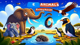 Animals That Start With Letter E Kids Education