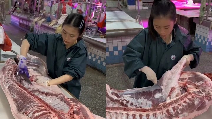 Have you ever seen a girl cutting pork? - DayDayNews