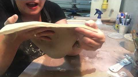 Clay Slab Tray Molded from a Styrofoam Form (Part 1)