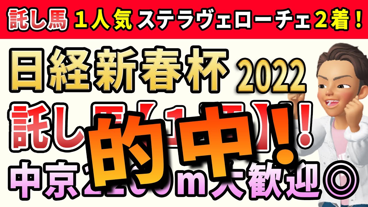 日経新春杯2022【託し馬1頭】公開!切れ味よりも『持久力&持続力』が重要!舞台適性バッチリのアノ馬に託します!