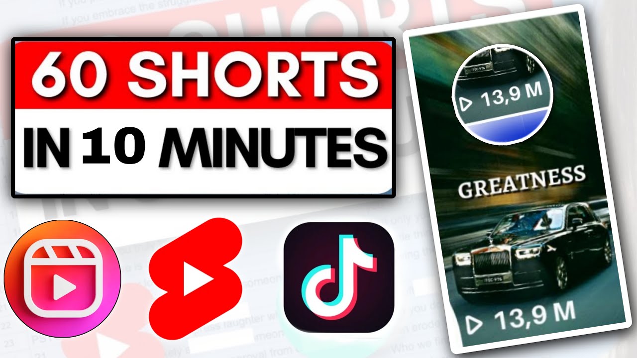 🔴Make 60 YouTube shorts in Just 10 mins with just 1 AI tool | 2024 ...