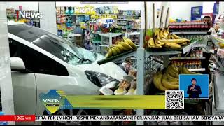 Mobil Tiba-Tiba Melaju Tabrak Minimarket #iNewsSiang 10/01