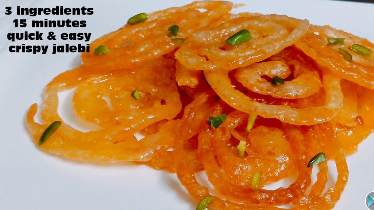 Quick & Easy 3 ingredients jalebi recipe/// instant crispy & juicy
