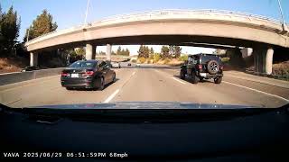 Wreckless driver almost lost control. On highway 280 south in san jose.