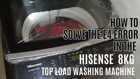how to solve the E4 ERROR in the hisense top load washing machine. cleaning your water inlet mesh.