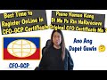 Paano Ma-Recieve Ang Original CFO Certificate + Best Time To Register OnLine CFO,Gawin Mo to.