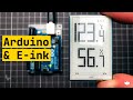 Arduino E-ink for Temperature and Humidity (simple project for beginners, tutorial, eink, epaper)