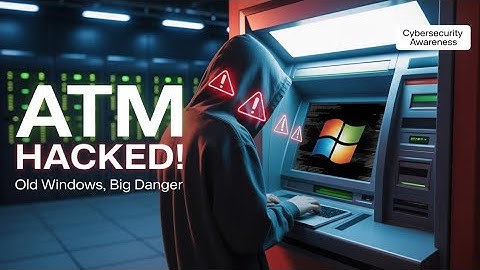 ATM Jackpotting: How Hackers Use Old Windows OS to Steal Cash! #hacker #cybersecurity #popular #tech