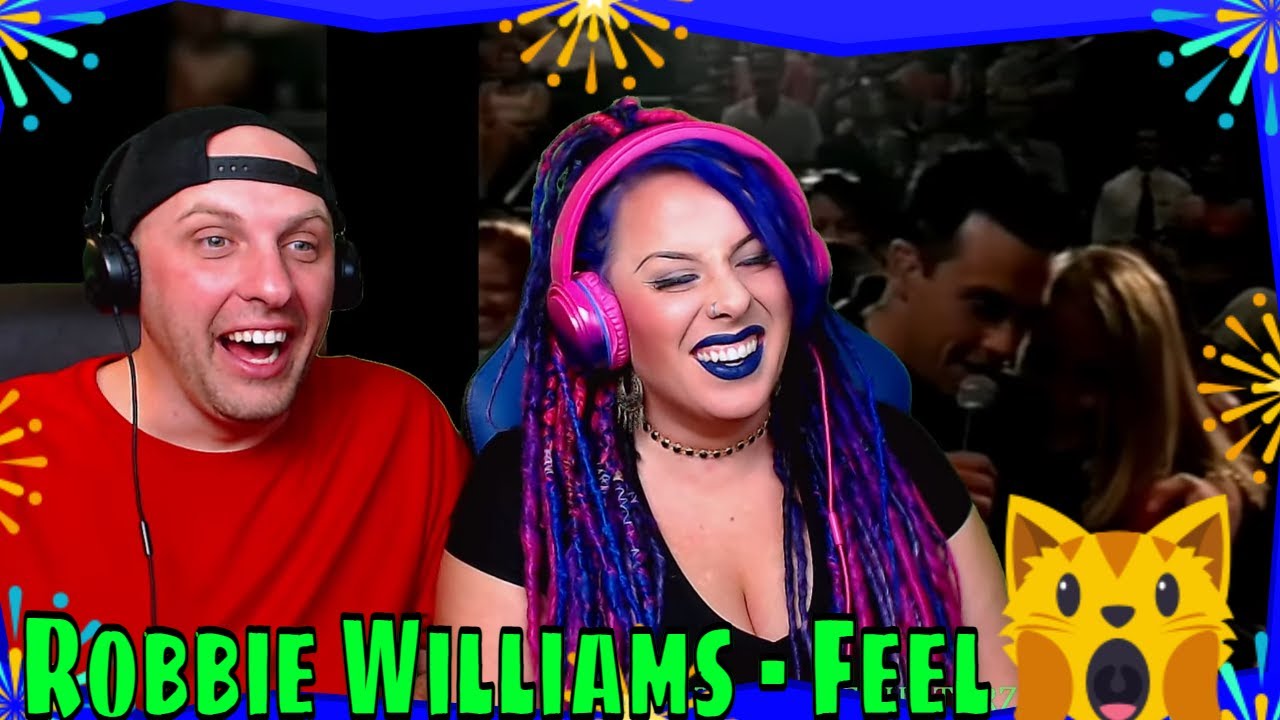 Reaction To Robbie Williams - Feel (live) (With Katie Couric, Simon Cowell, & Mike Myers) #reaction