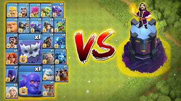 New Level Wizard Tower vs All Max Troops | Clash of Clans 🔥