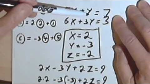 Solving 3x3 Systems of Equations, pt 1  070-10a