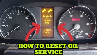 How To Reset Mercedes Sprinter Oil Service B Warning