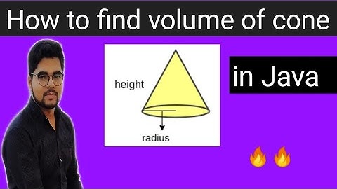 How to find volume of cone in java