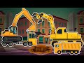 Road Construction Mission,Rescue the Stuck Truck:Excavator,Flat Bed Truck,Crane | Construction Story