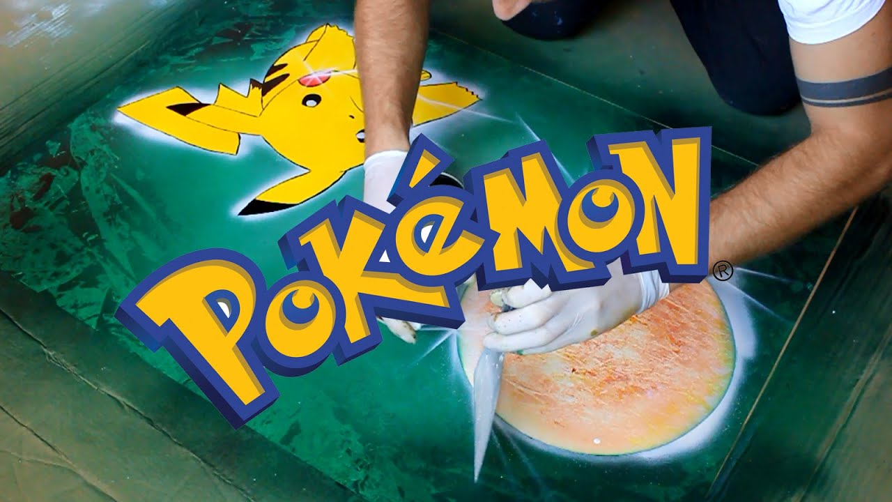 POKEMON GO spray paint art YouTube
