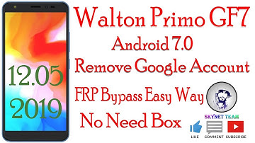 Walton GF7 Android 7.1 Remove Google Account  FRP Bypass Easy Way