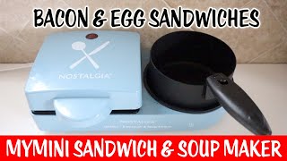 Nostalgia MyMini Sandwich & Soup Maker - Bacon & Egg Sandwiches