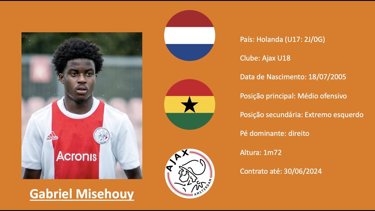 Gabriel Misehouy (Ajax Amsterdam) footage vs Feyenoord U18 - YouTube