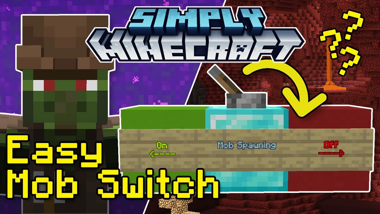 How To Stop Mobs Spawning - Easy Mob Switch Tutorial | Simply Minecraft (Java Edition 1.18)