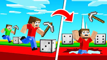 Minecraft 1v1v1 Race With DICE LUCKY BLOCKS! (VS Friends)