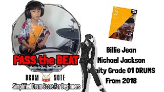 Billie Jean - Michael Jackson | Trinity Grade 01 | Drum Note, Drumless for Beginners