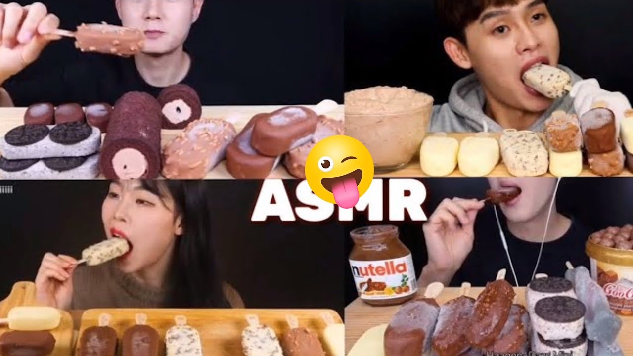 BEST ICE CREAM DESSERT ASMR  MUKBANG Eating show! Satisfying Food Compilation