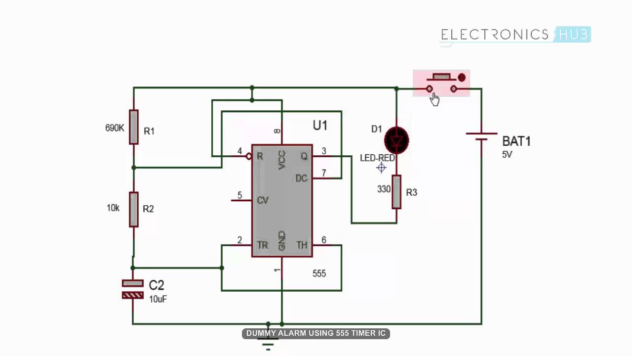 Dummy Alarm Using 555 Timer Ic Youtube