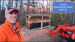 92-Tractor Attachments & Wood Drying Shed Build (part 3 -- done)