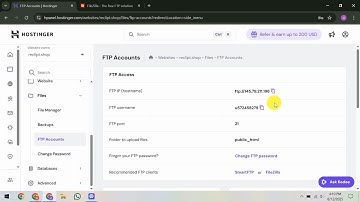 How To Upload Files via FTP in Hostinger