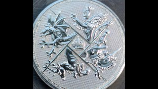 did I break the rulz ?? #coin #silver The Mysterious 4 Nations 2oz coin & the 100k Play Button
