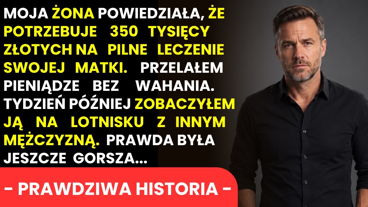 Stałem na lotnisku, czekając na wspólnika, kiedy zobaczyłem moją żonę z obcym mężczyzną. Miała być w zagranicznej klinice przy łóżku umierającej matki, a tymczasem trzymała kartę pokładową do...