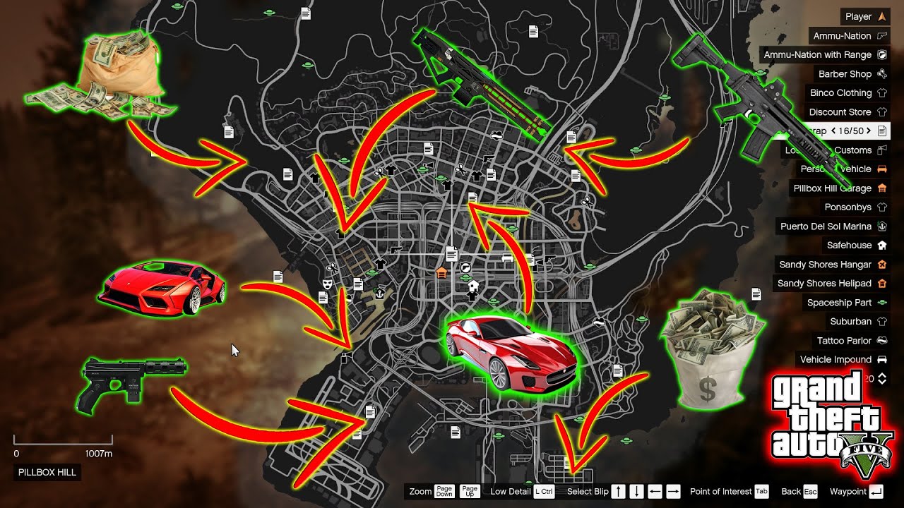 GTA 5 - All New 2024 Secret Money, Rare Cars & Weapon Locations! (Unlimited Money & Weapons)