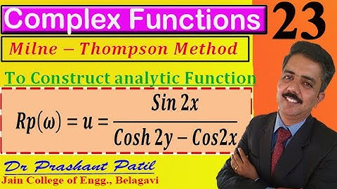 Hoe de analytische functie te vinden | 𝒖=(𝑺𝒊𝒏 𝟐𝒙)/(𝑪𝒐𝒔𝒉 𝟐𝒚−𝑪𝒐𝒔𝟐𝒙) | 18mat41 | Dr Prashant Patil