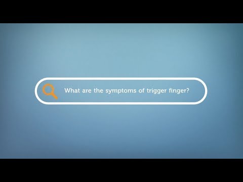 What are the symptoms of trigger finger?