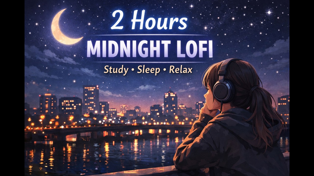 2 Hours Midnight Lofi 🌙 | Chill Beats for Study, Sleep & Relax