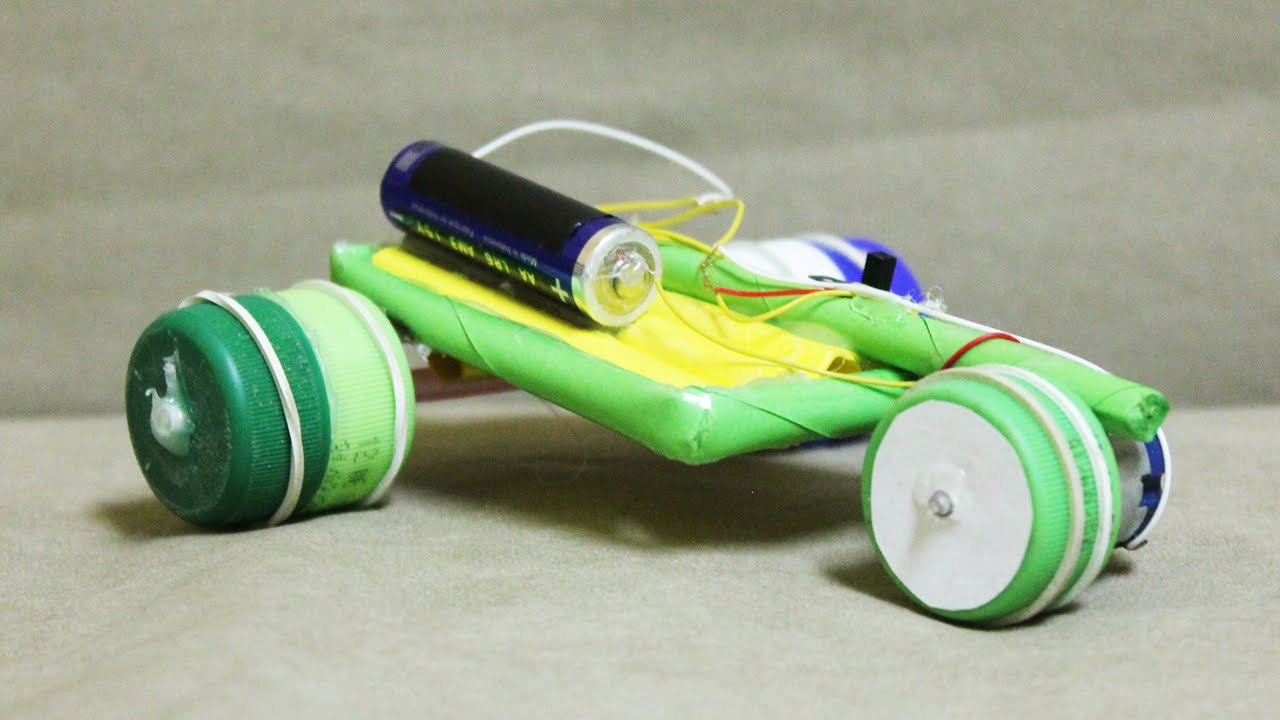 How To Make A Paper Car That Can Move Homemade Electric Car Youtube