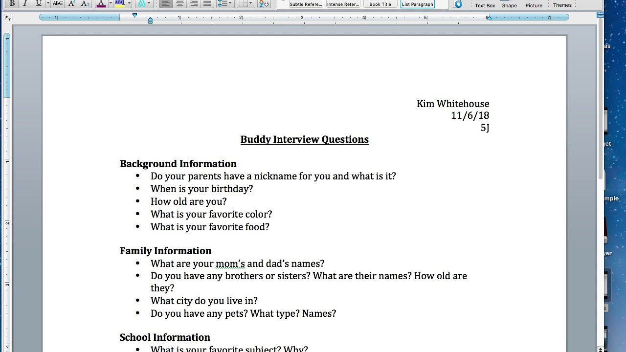 Buddy Interview Questions