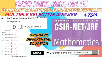 CSIR NET SET Gate mathematics pdd equation green