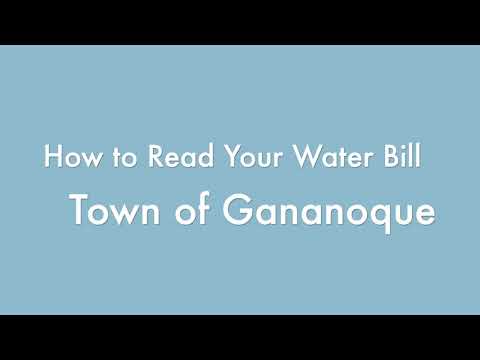 How to Read a Water Bill- Town of Gananoque