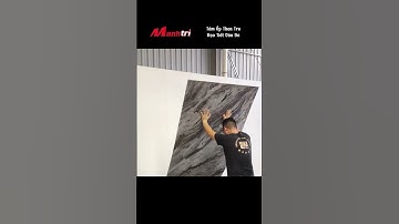 Tấm ốp tường đa năng sợi than tre bề mặt vân đá #tamopthantre #tamopsoithantre