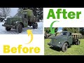 Full restoration  before  after  old dump truck  gaz 93b 1965   93  