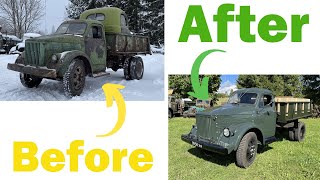 FULL RESTORATION - Before &amp; After - Old Dump Truck - GAZ 93B (1965) | ГАЗ 93Б После Реставрации