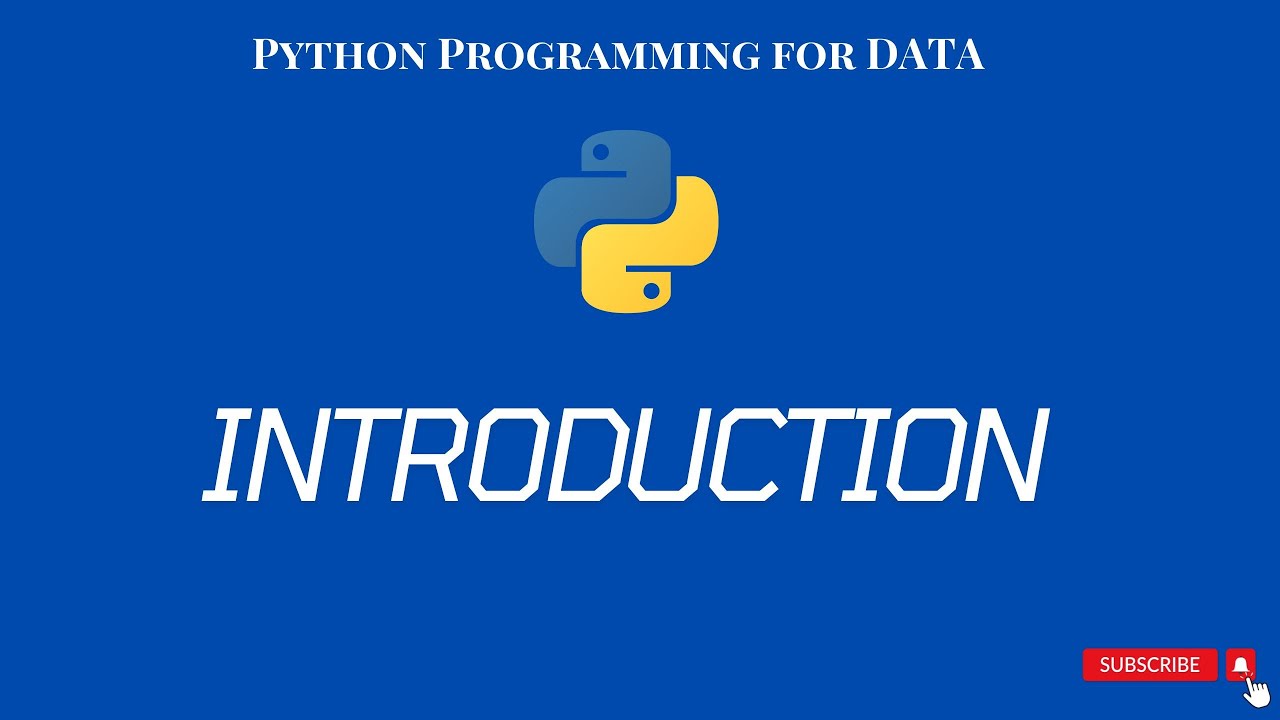 Python programming for data full course [New] Intro - YouTube